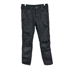 Rev'it NWOT Carnaby Straight Fit Biker Black Pants Size 28 Button Fly Pocket